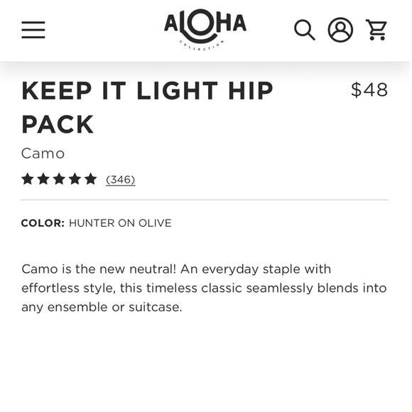 ALOHA Collection Keep it Light Hip Pack - Picture 6 of 8